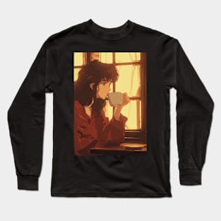 Retro 90s Anime Girl Long Sleeve T-Shirt